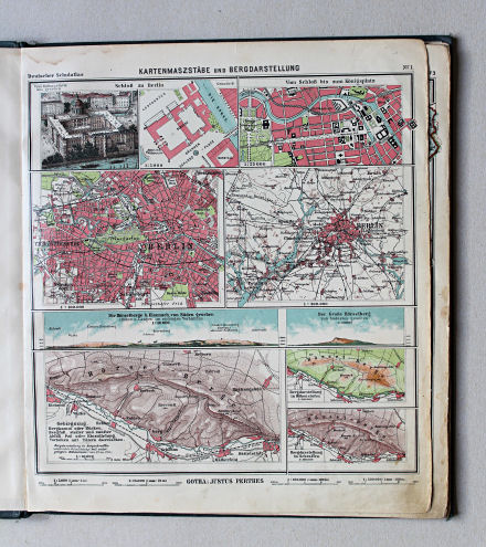 Lüddecke-Haack, Deutscher Schulatlas, 1926
1. Kartenmaszstäbe und Bergdarstellung