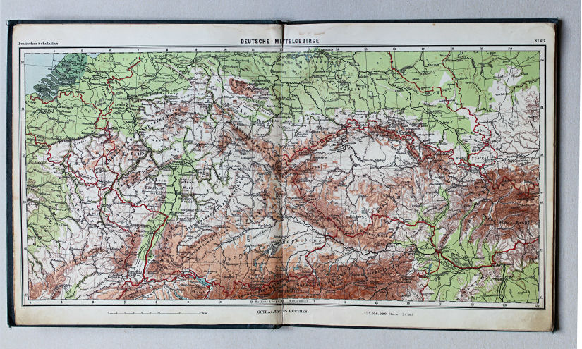 Lüddecke-Haack, Deutscher Schulatlas, 1926
6/7. Deutsche Mittelgebirge