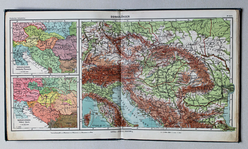 Lüddecke-Haack, Deutscher Schulatlas, 1926
14/15. Donauländer