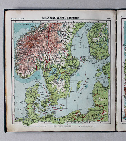 Lüddecke-Haack, Deutscher Schulatlas, 1926
24. Süd-Skandinavien u. Dänemark