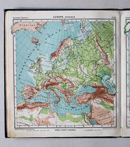 Lüddecke-Haack, Deutscher Schulatlas, 1926
26. Europa, physisch