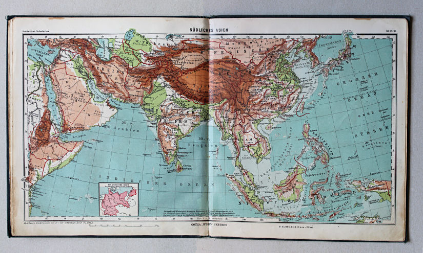 Lüddecke-Haack, Deutscher Schulatlas, 1926
32/33. Südliches Asien