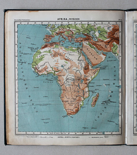 Lüddecke-Haack, Deutscher Schulatlas, 1926
34. Afrika, physisch