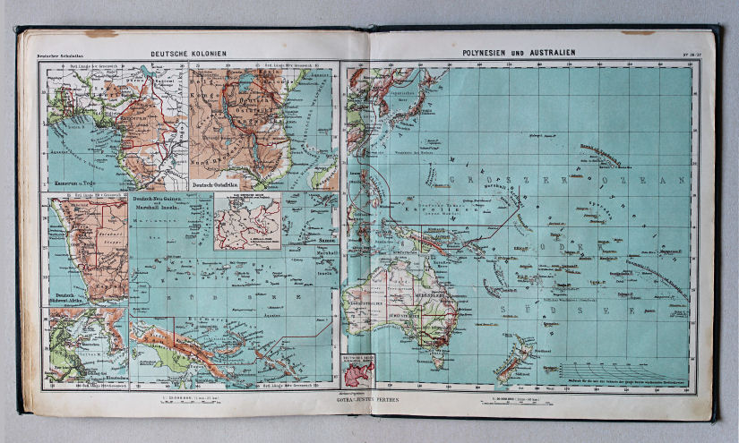 Lüddecke-Haack, Deutscher Schulatlas, 1926
36. Deutsche Kolonien
37. Polynesien und Australien