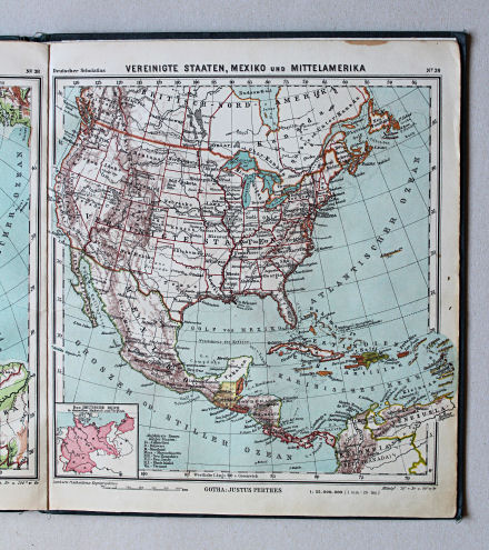Lüddecke-Haack, Deutscher Schulatlas, 1926
39. Vereinigte Staaten, Mexiko und Mittelamerika