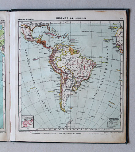 Lüddecke-Haack, Deutscher Schulatlas, 1926
41. Südamerika, politisch