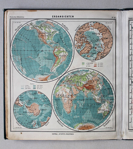 Lüddecke-Haack, Deutscher Schulatlas, 1926
42. Erdansichten