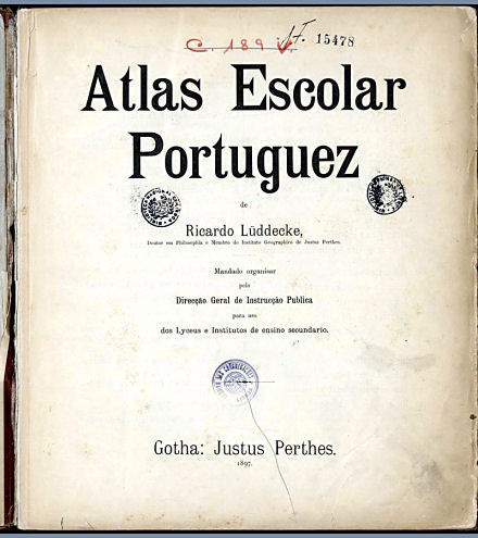 Lüddecke, Atlas Escolar Portuguez, 1897
Titelpagina / Title page