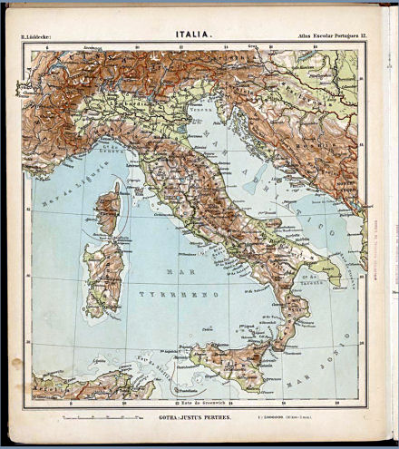 Lüddecke, Atlas Escolar Portuguez, 1897
12. Italia