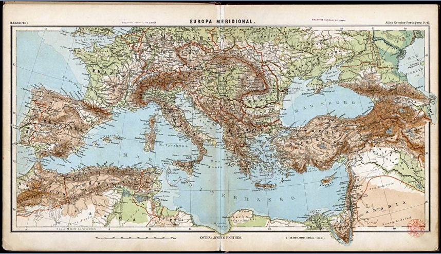 Lüddecke, Atlas Escolar Portuguez, 1897
14/15. Europa Meridional