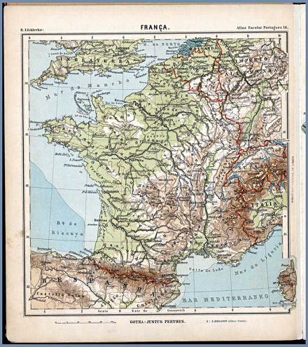 Lüddecke, Atlas Escolar Portuguez, 1897
16. França