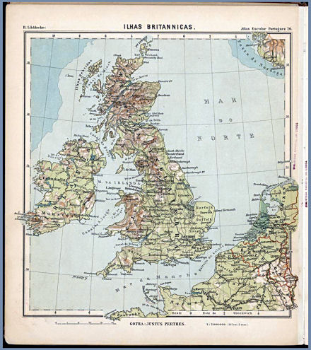 Lüddecke, Atlas Escolar Portuguez, 1897
20. Ilhas Britannicas