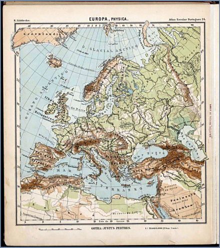 Lüddecke, Atlas Escolar Portuguez, 1897
24. Europa, physica