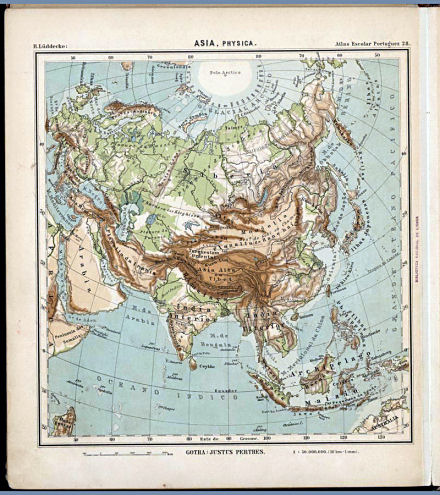 Lüddecke, Atlas Escolar Portuguez, 1897
28. Asia, physica