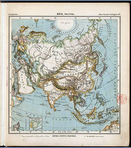 Lüddecke, Atlas Escolar Portuguez, 1897
29. Asia, politica