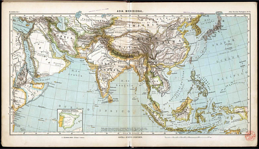 Lüddecke, Atlas Escolar Portuguez, 1897
30/31. Asia Meridional
