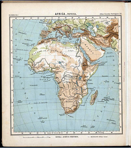 Lüddecke, Atlas Escolar Portuguez, 1897
32. Africa, physica
