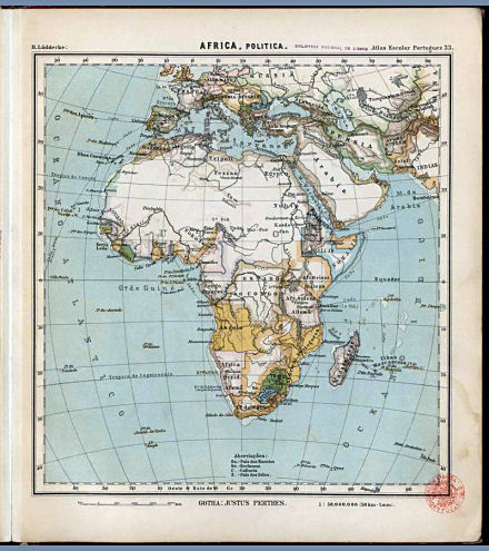 Lüddecke, Atlas Escolar Portuguez, 1897
33. Africa, politica