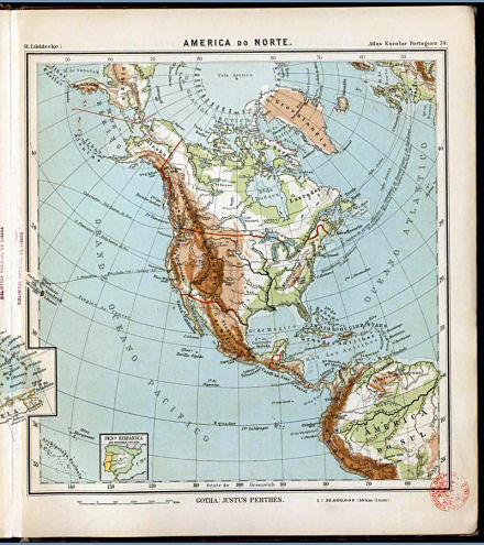 Lüddecke, Atlas Escolar Portuguez, 1897
34. America do Norte