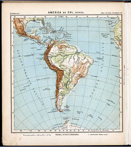Lüddecke, Atlas Escolar Portuguez, 1897
36. America do Sul, physica