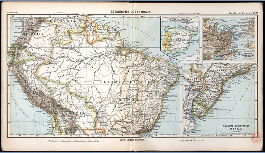 Lüddecke, Atlas Escolar Portuguez, 1897
38/39. Estados-Unidos do Brazil