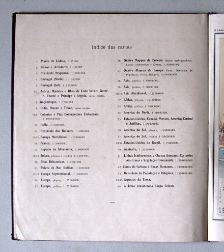 Lüddecke, Atlas Escolar Portuguez, 1902
Inhoudsopgave / Table of contents