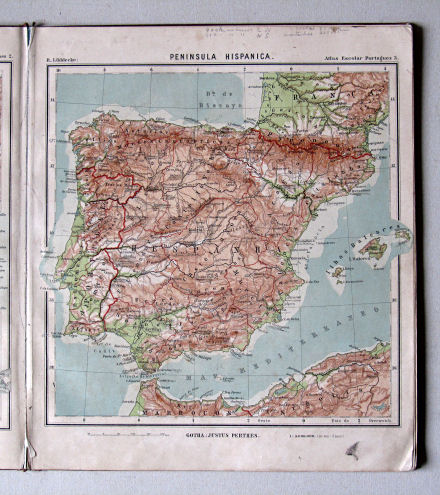 Lüddecke, Atlas Escolar Portuguez, 1902
3. Peninsula Hispanica