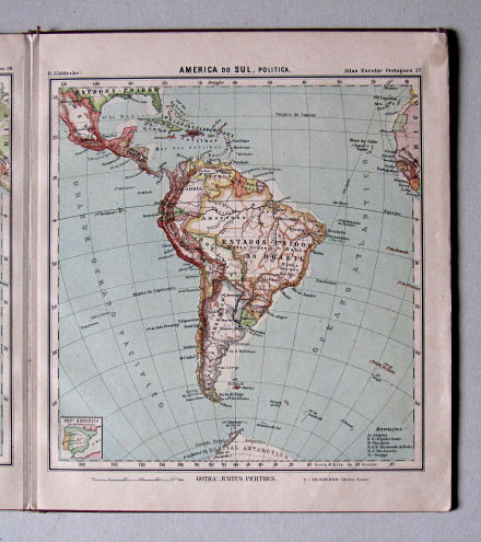 Lüddecke, Atlas Escolar Portuguez, 1902
37. America do Sul, politica