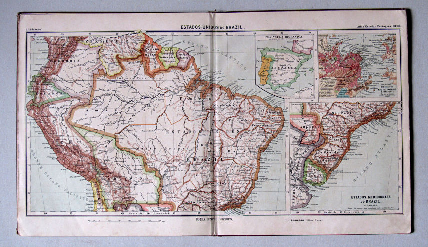 Lüddecke, Atlas Escolar Portuguez, 1902
38/39. Estados-Unidos do Brazil