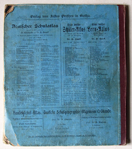 Lüddecke-Haack, Deutscher Schulatlas, Kleine Ausgabe, ca. 1903
Achterkant band / Back cover
