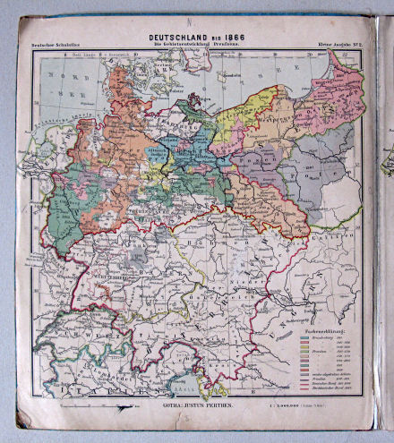 Lüddecke-Haack, Deutscher Schulatlas, Kleine Ausgabe, ca. 1903
2. Deutschland bis 1866. Die Gebietsentwicklung Preussens
