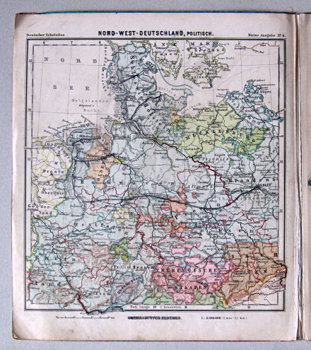 Lüddecke-Haack, Deutscher Schulatlas, Kleine Ausgabe, ca. 1903
6. Nord-West-Deutschland, politisch