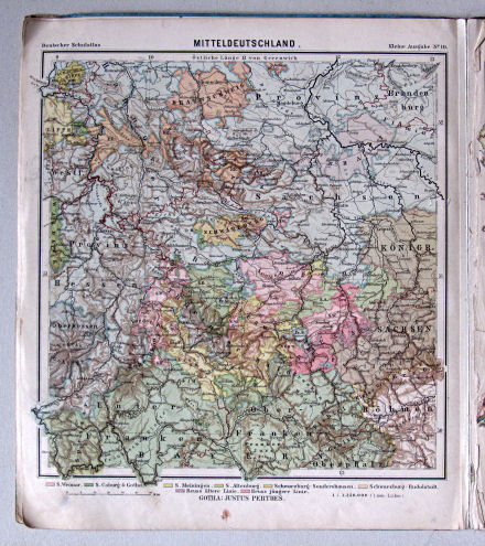 Lüddecke-Haack, Deutscher Schulatlas, Kleine Ausgabe, ca. 1903
10. Mitteldeutschland