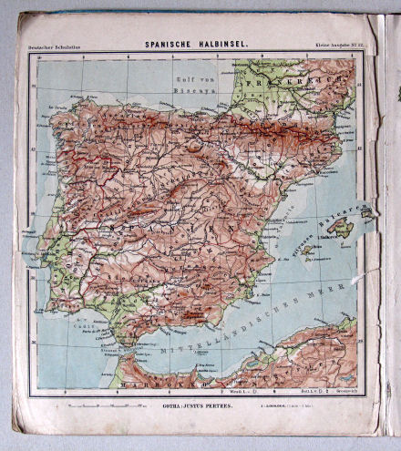 Lüddecke-Haack, Deutscher Schulatlas, Kleine Ausgabe, ca. 1903
12. Spanische Halbinsel