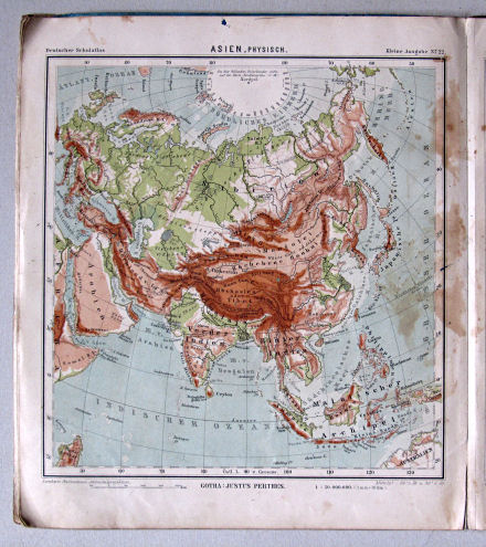 Lüddecke-Haack, Deutscher Schulatlas, Kleine Ausgabe, ca. 1903
22. Asien, physisch