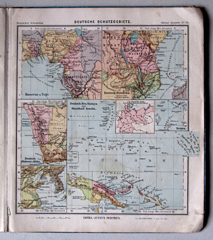 Lüddecke-Haack, Deutscher Schulatlas, Kleine Ausgabe, ca. 1903
25. Deutsche Schutzgebiete