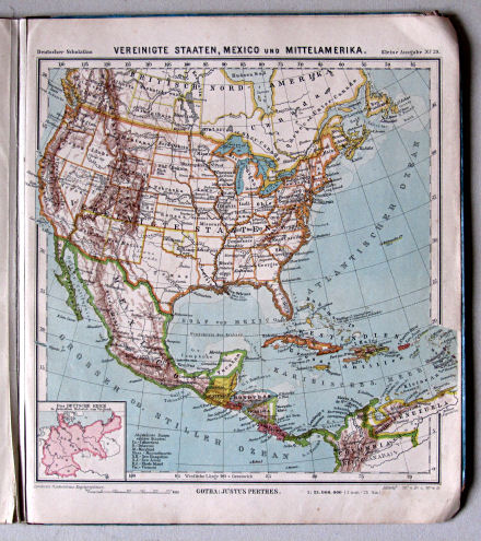 Lüddecke-Haack, Deutscher Schulatlas, Kleine Ausgabe, ca. 1903
29. Vereinigte Staaten, Mexico und Mittelamerika