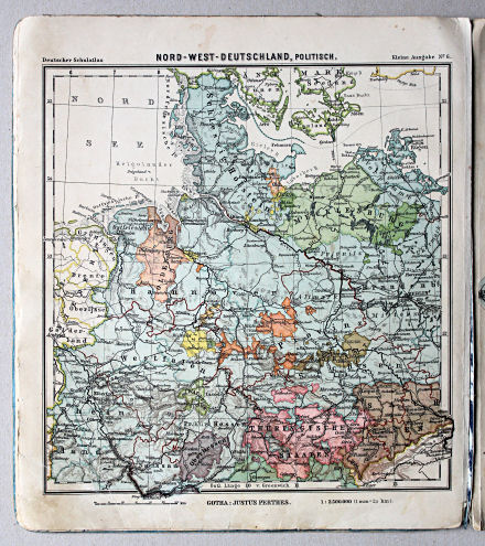 Lüddecke-Haack, Deutscher Schulatlas, Kleine Ausgabe, 1910
6. Nord-West-Deutschland, politisch