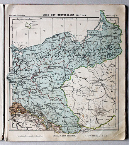 Lüddecke-Haack, Deutscher Schulatlas, Kleine Ausgabe, 1910
7. Nord-Ost-Deutschland, politisch