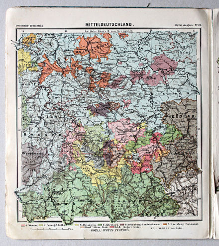 Lüddecke-Haack, Deutscher Schulatlas, Kleine Ausgabe, 1910
10. Mitteldeutschland