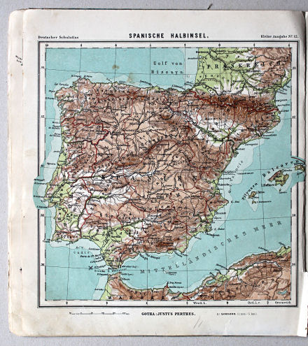 Lüddecke-Haack, Deutscher Schulatlas, Kleine Ausgabe, 1910
12. Spanische Halbinsel