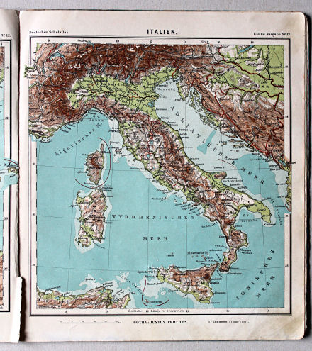Lüddecke-Haack, Deutscher Schulatlas, Kleine Ausgabe, 1910
13. Italien