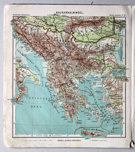 Lüddecke-Haack, Deutscher Schulatlas, Kleine Ausgabe, 1910
18. Balkanhalbinsel