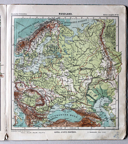 Lüddecke-Haack, Deutscher Schulatlas, Kleine Ausgabe, 1910
19. Ruszland