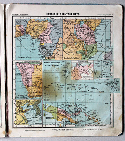 Lüddecke-Haack, Deutscher Schulatlas, Kleine Ausgabe, 1910
25. Deutsche Schutzgebiete