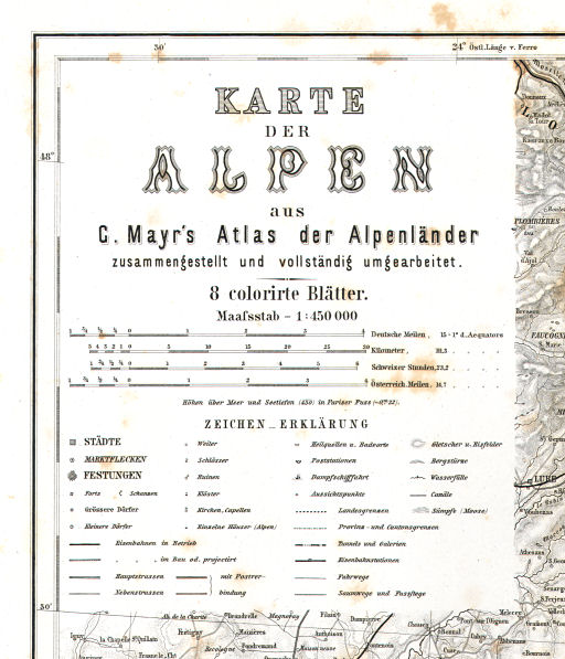 Mayr's Alpenkarte (1875)
Titel op blad I. Nº 
