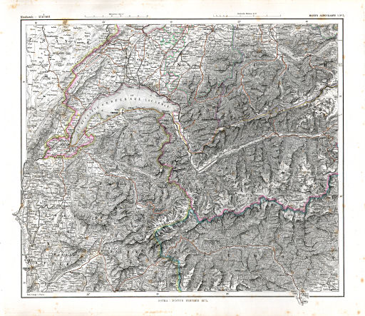 Mayr's Alpenkarte (1875)
I. Nº 3. Genève, Lausanne, Sion, Aosta