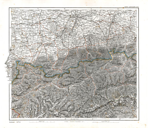 Mayr's Alpenkarte (1875)
II. Nº 1. München, Wasserburg, Innsbruck, Kitzbüchel