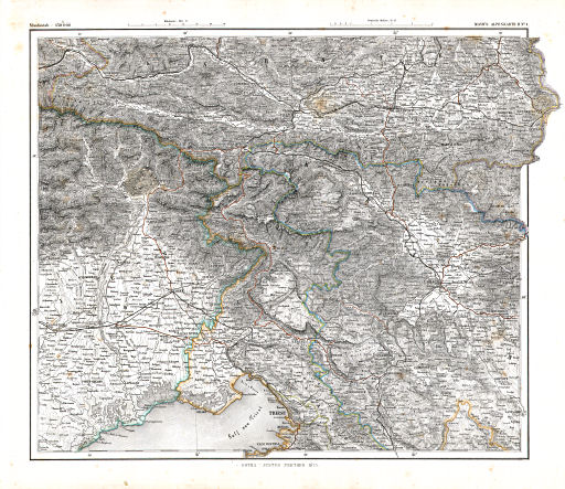 Mayr's Alpenkarte (1875)
II. Nº 4. Udine, Triest, Laibach, Klagenfurt
