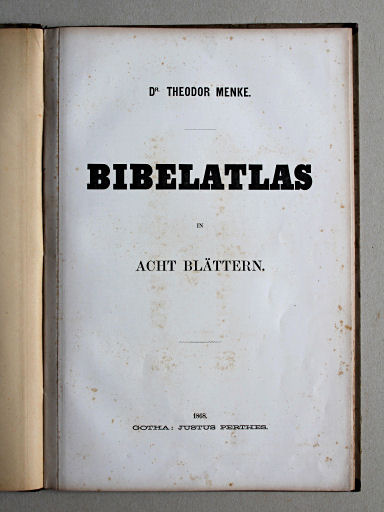 Menkes Bibelatlas, 1868
Titelpagina / Title page